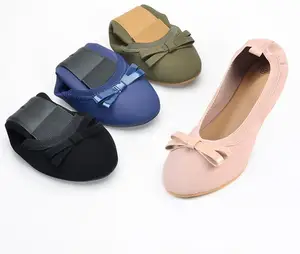 2026 Spring and Fall New Women's Bow Soft Folding Flat Shoes