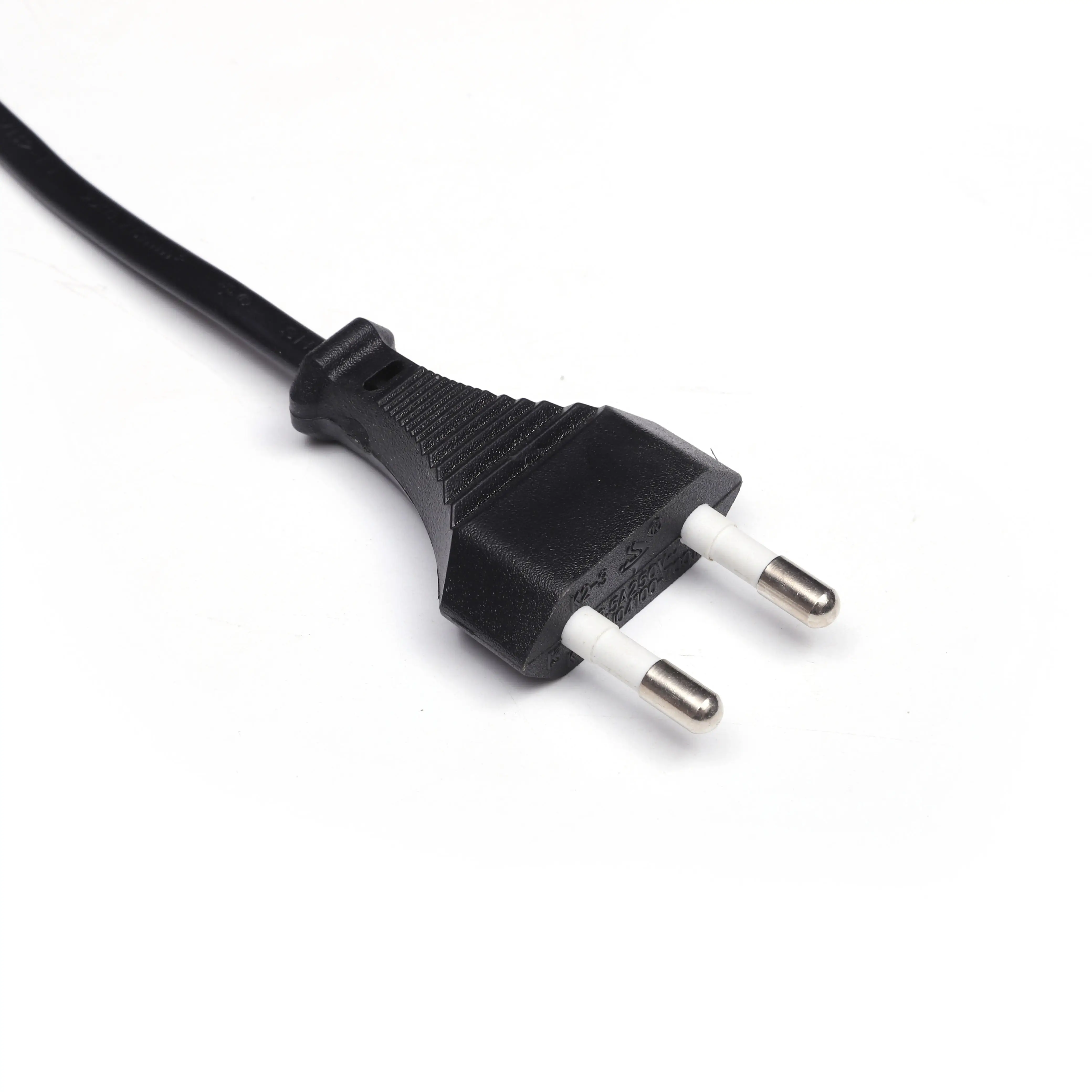 Korean KC Approval H03vvh2-f 2x0.75mm2 Korean Flat Power Cord with IEC C7 Socket