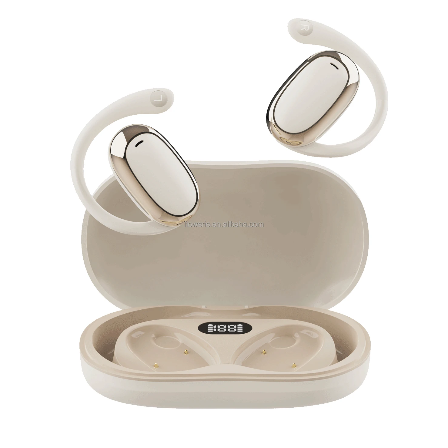 IPX-5 Digital Display True Low Latency TWS Earphones & Headphones ANC Noise Cancelling Over-Ear Hook Sports Wireless Earbuds