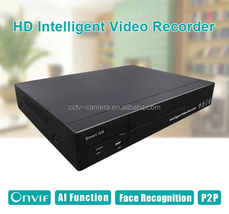 Smart Detection RS485 Realtime H.265 Network Video Recorder 2 SATA HDD RoHS Audio 9 CH 16 CH 36 CH 4K 8MP NVR