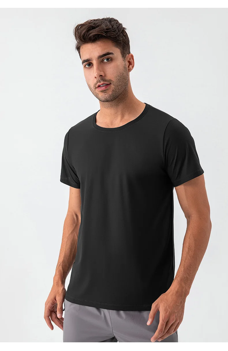 Men's High-Performance Summer Fitness T-Shirt - Loose Style, Quick Dry, Four-Way Stretch