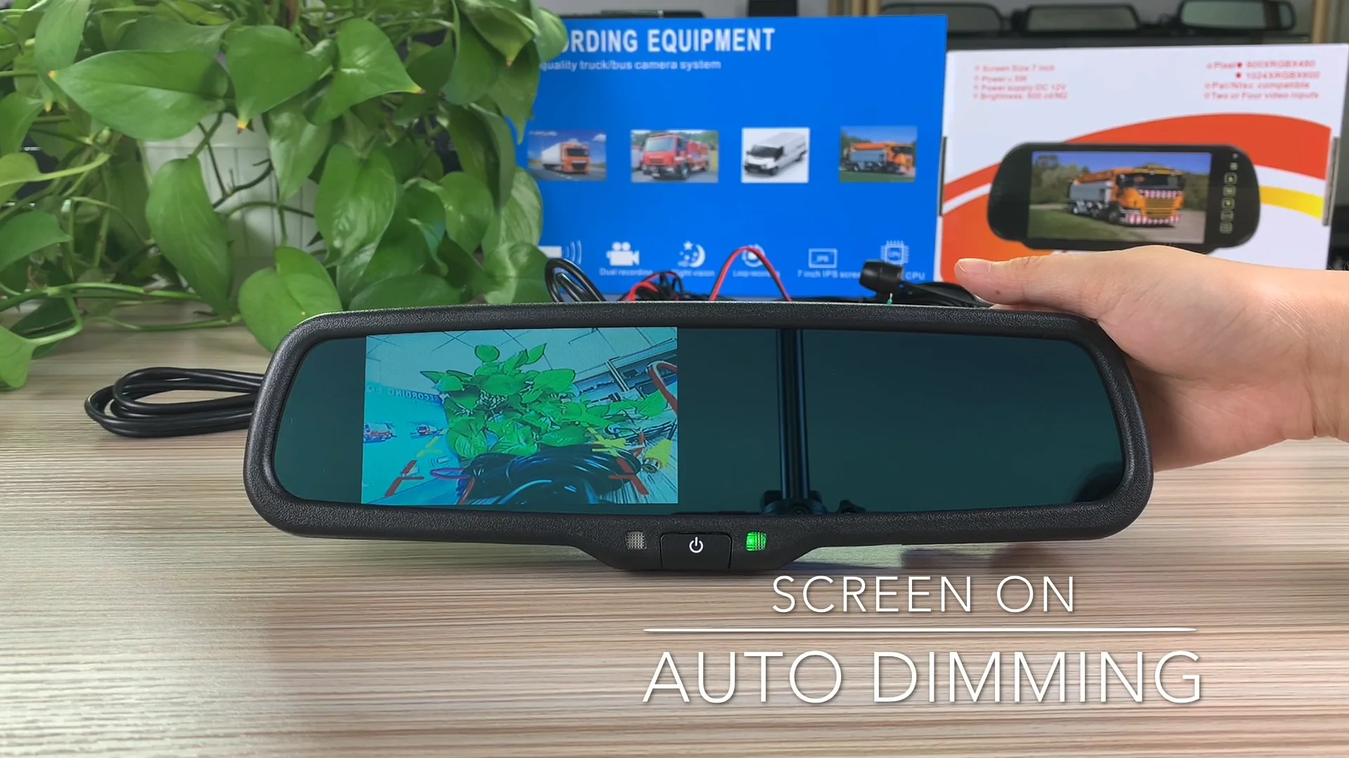 Koen Car Rear View Mirror 4.3 Inch Monitor With Auto Dimming Function