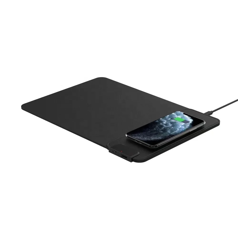 Recycle Foldable Wireless Charger Mouse Pad 2 in One 15W Foldable With 5V 2A USB C Ports for Mobile Phone Fast Charging Mousepad