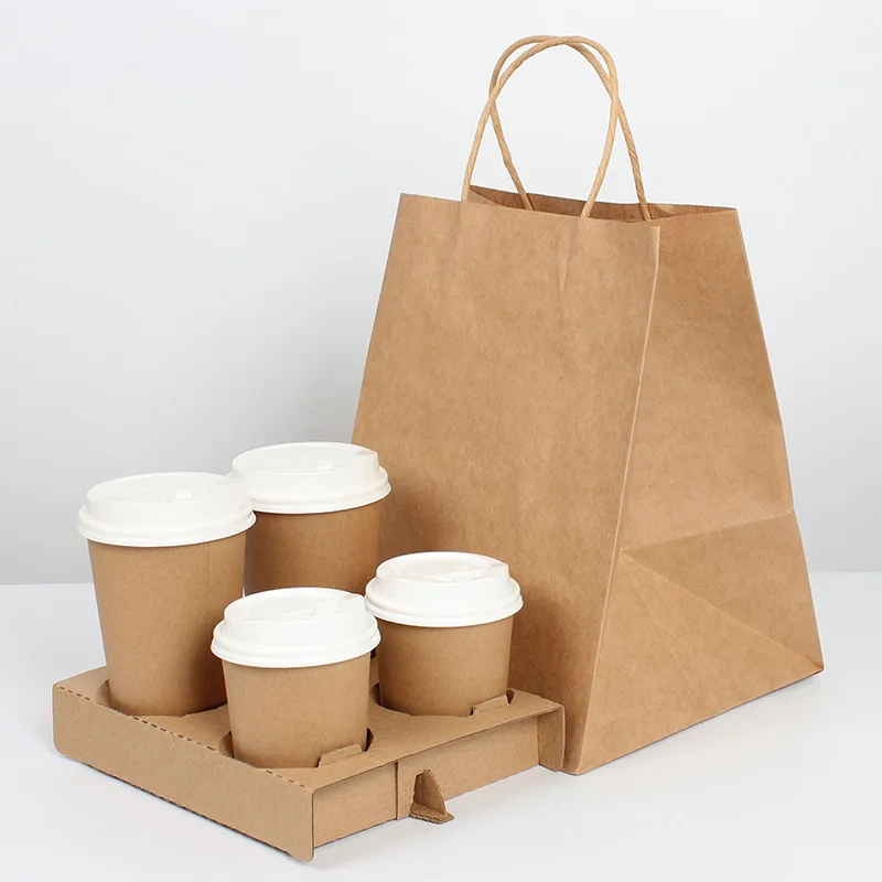Disposable Custom Logo Paper Cups Biodegradable Kraft Paper Coffee Cup ...