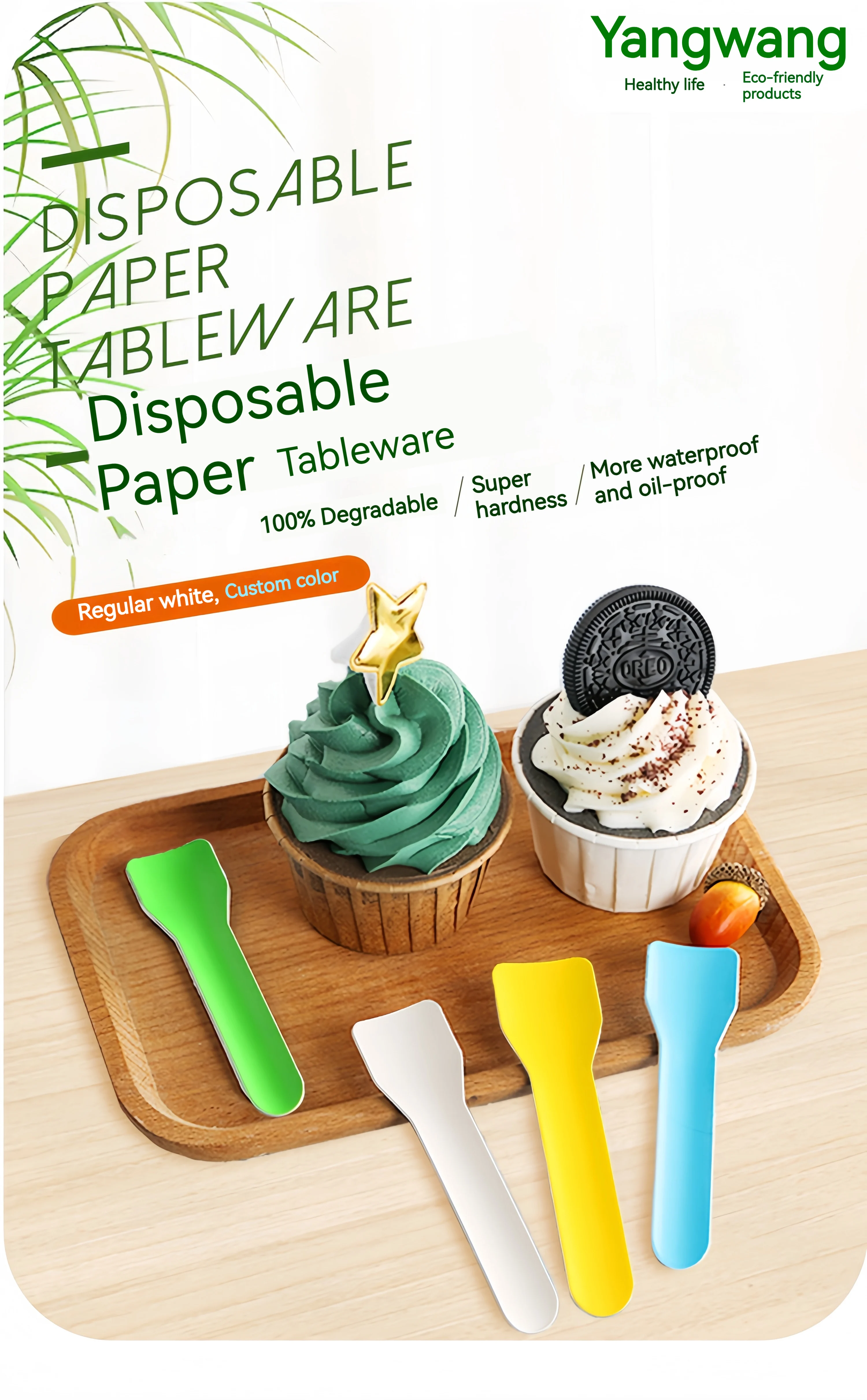 Eco-friendly Biodegradable Disposable Utensil Set: Customizable Colors ...