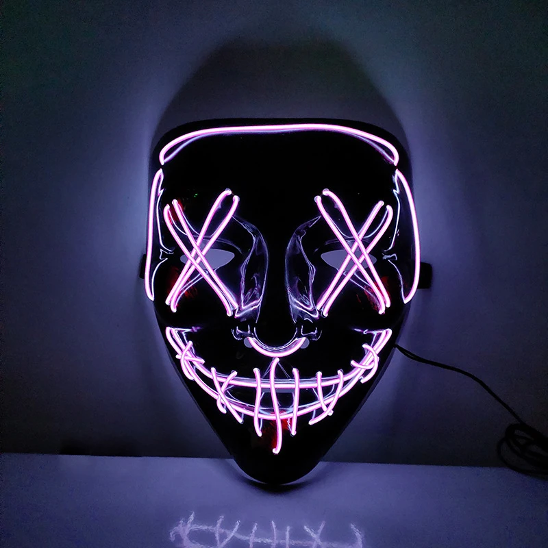 Nicro New Design Cosplay Halloween Scary Mask Neon Glow In Dark Bloody ...