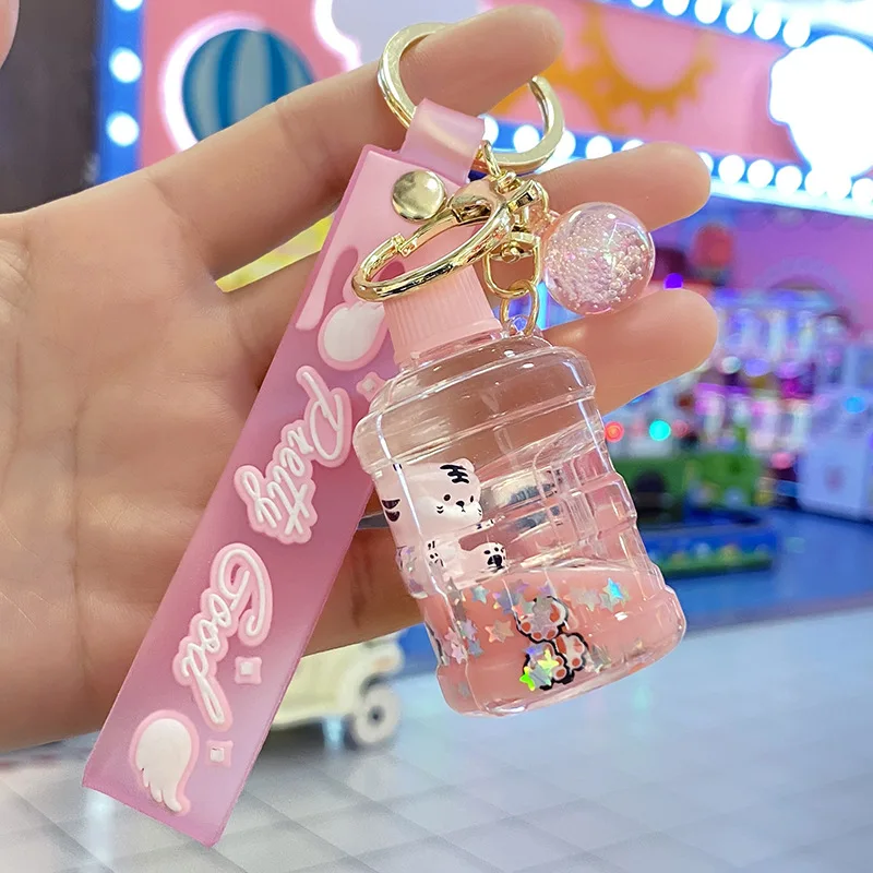 Creative Acrylic Oil Floating Anime Tiger Keychain - Custom PVC