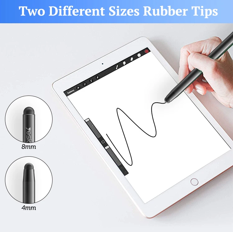 ST01 2 in 1 Capacitive Active Tablet Smart Pressure Touch Screen Stylus Pencil Pen for IP Android Laptop