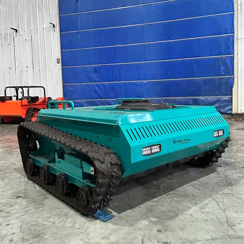 CE/EU/EPA Remote-controlled Tracked Lawn Mower Cutting Width 1000mm Longxin Engine One-key Start 6 Acres Per Hour Robotic Mower