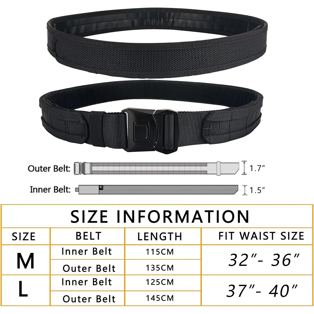 Durable Wear-resistant Lightweight Sports Tactical Belt Adjustable Training Quick Release Nylon Belt
