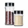 Clear Bottles with Black Lids