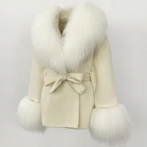 High-Quality Autumn Winter Woolen Cashmere Coat Fashion Double-Sided Woolen Women's Jacket Breathable