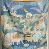 3# Carnevale degli animali blu ghiaccio - 88x88 cm