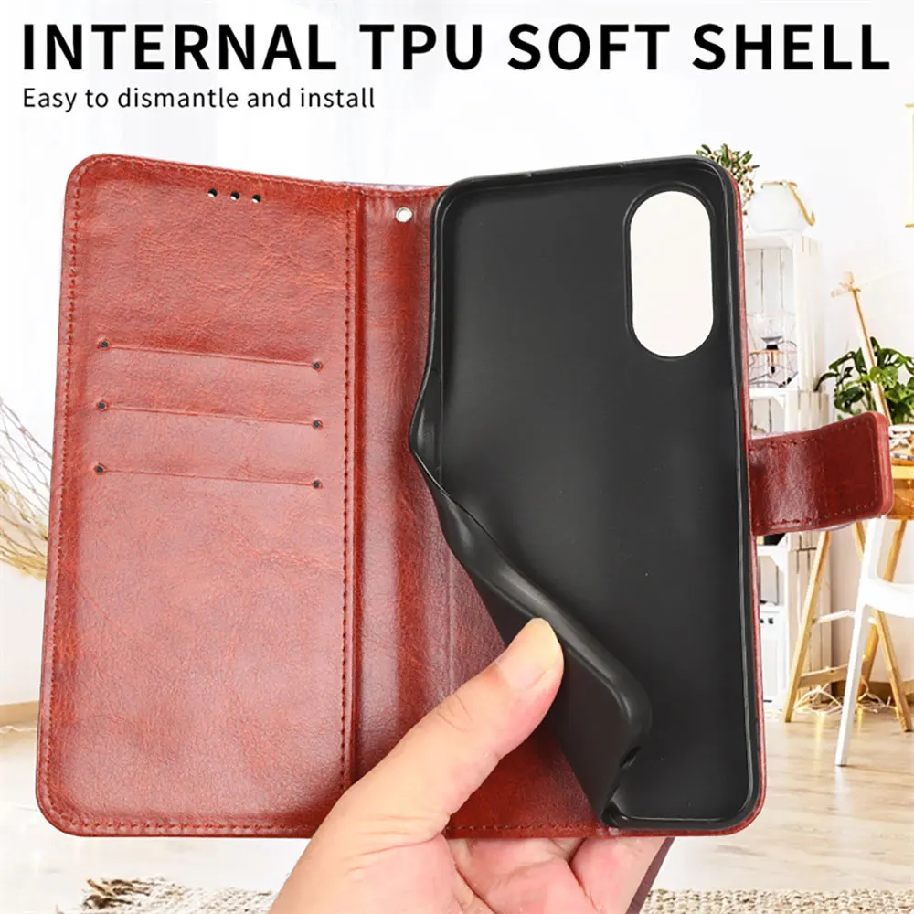 TPU PU Leather Mobile Phone Case Soft Card Wallet Cover With Handle Straps For Nokia G42 Laudtec manufacture