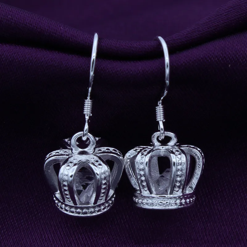 crown dangle earrings