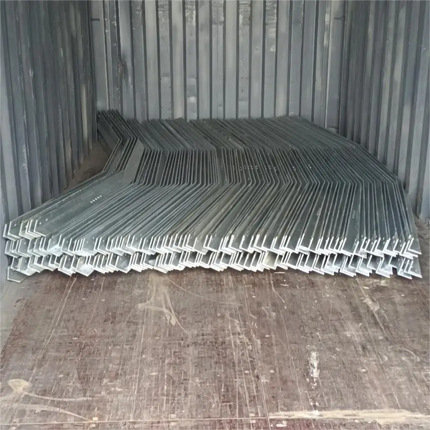 33KV Electrical Cable Fitting Overhead Line Accessories Electric Pole Angle Steel Cross Arm Support