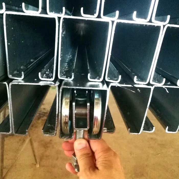 High Quality Top or Bottom Sliding Door Wheel Rail Zinc Plated Roller Guide Track for Sliding Door