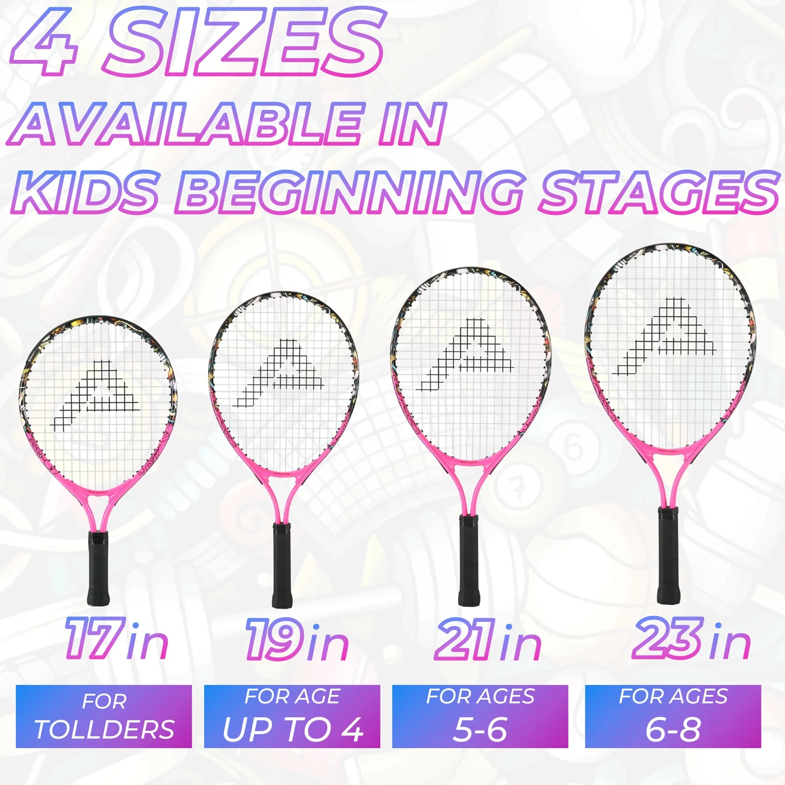 AMA SPORT   AT X Orange25 102C   Raqueta De Tenis Junior Naranja 25 Pulgadas   Ergonómica   Para Niños De 9 12 Años   Principiantes   Ligera Y Robusta