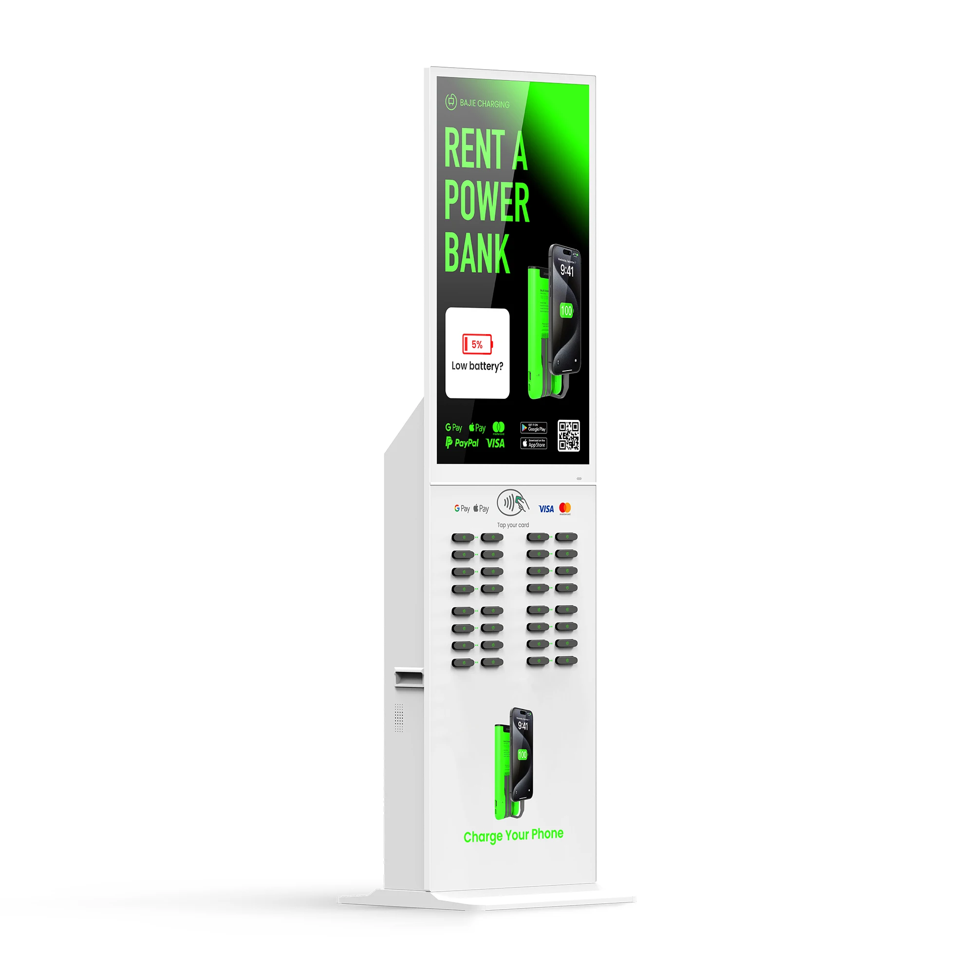 32 Slots Fast Charging Station Vending Machine Phone Charge Locker Easy to Rent a Powerbank for Commercial Places Shopping Mall