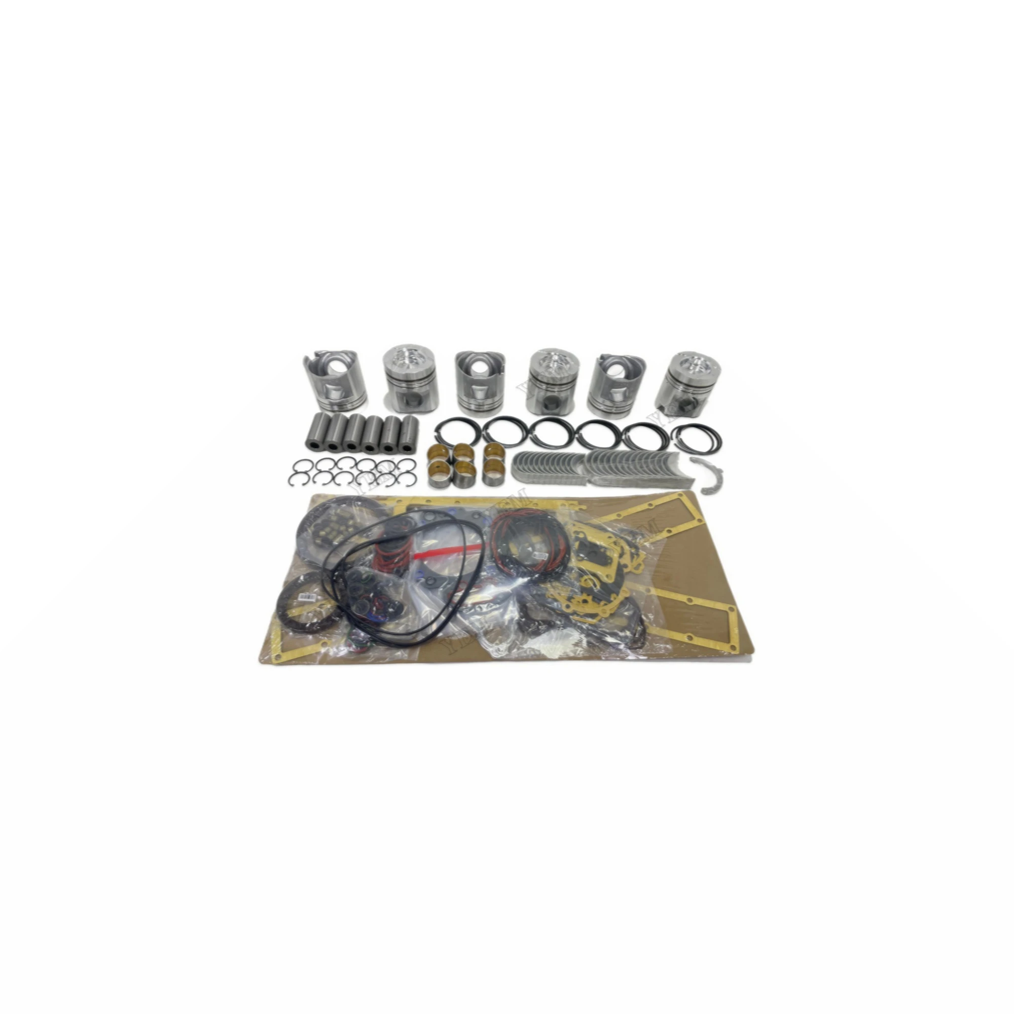 For Komatsu 6D125 Overhaul Kit With Cylinder Piston Rings Gasket Kit Bearings Replaces Engine Rebuild Kit