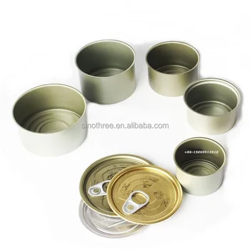 85g 100g 160g 185g Empty Two Piece Tuna Tin Cans Packaging With Easy Open End Lids