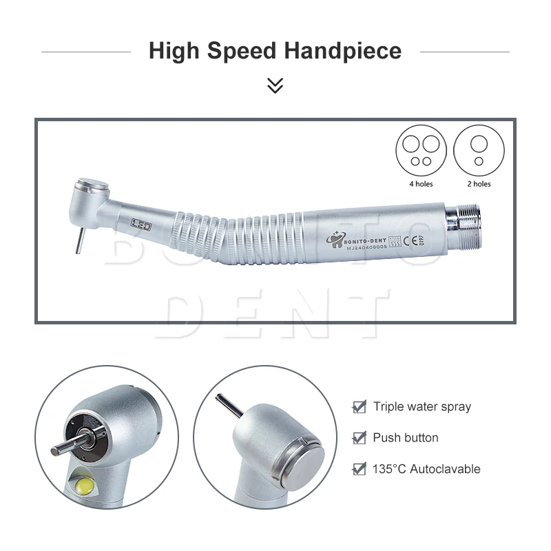Dental Portable Unit Handpiece Highspeed Dental Handpiece 2 Holes Led Dental Handpiece,Dental Portable Unit Handpiece Highspeed Dental Handpiece 2 Holes Led Dental Handpiece