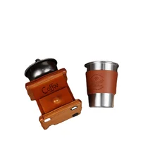 Sense of luxury, business leather hand souvenirs, coffee cups + aromatherapy combination, business gifts