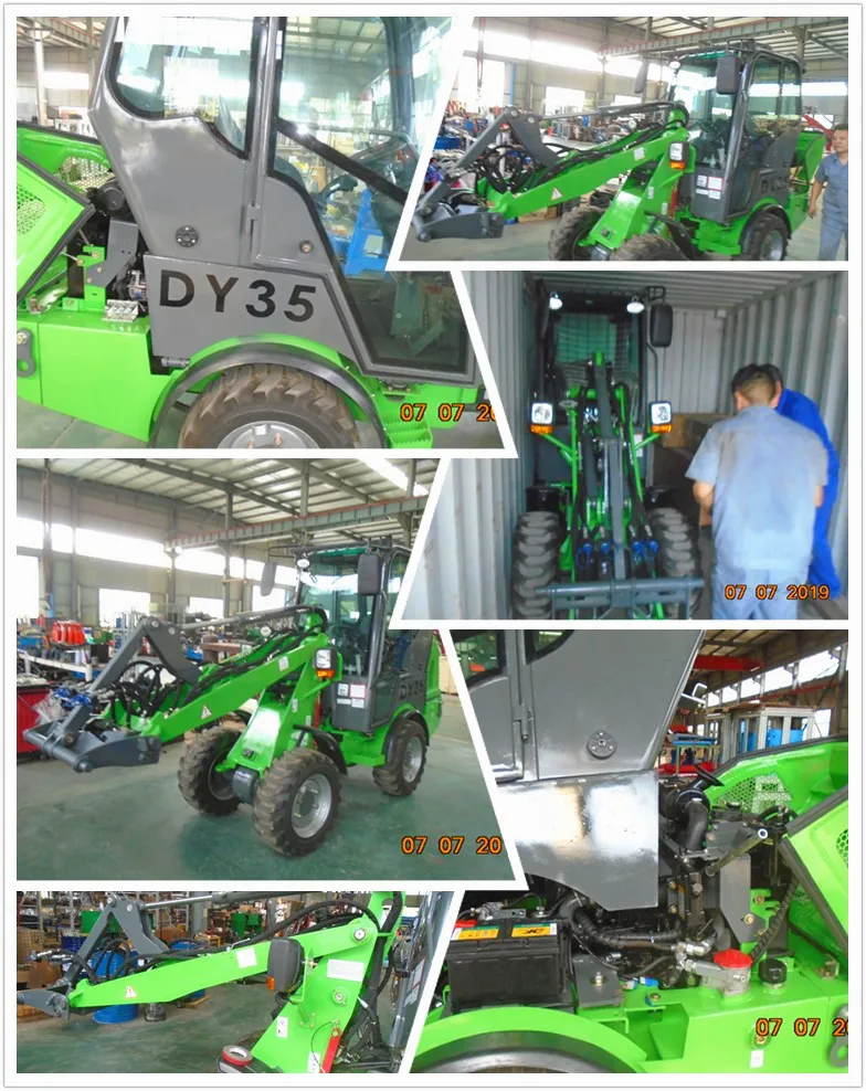 4wd Terrian Wheel Loader Dy35 Hydrostatic Articulated Hoftrac Payloader ...