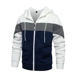 Autumn/winter 2026 New Men's Cardigan Match Color Color Contrast Fashion Hoodie Men's and Women's Casual Sports Jacket