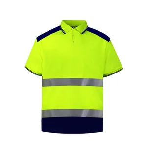 High Quality Reputation Factory Price Reflective Safety Workwear Hi Vis Polo T-shirt