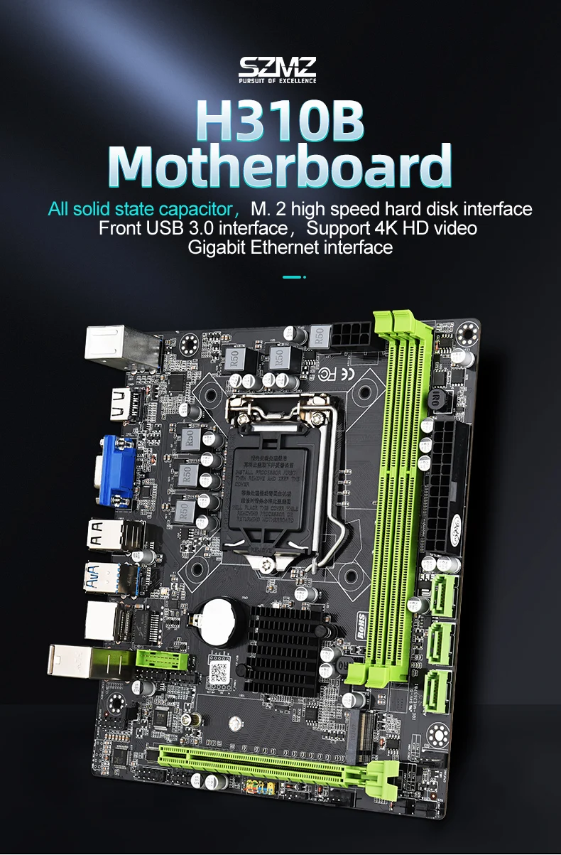 Desktop Motherboard Ddr4 Ram Lga 1151 H310b Gaming Mainboards Pc ...