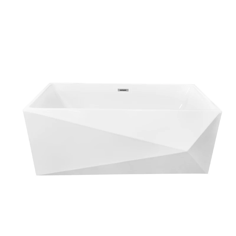 Waltmal Bathroom Jetted Modern Retange Bathtubs Freestanding Bath Tub