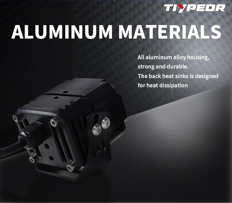 product tiypeor universal upgrade motorcycle auxiliary fog off road spotlight led driving light for atv utv 20w aluminum 6000k 3000k-5