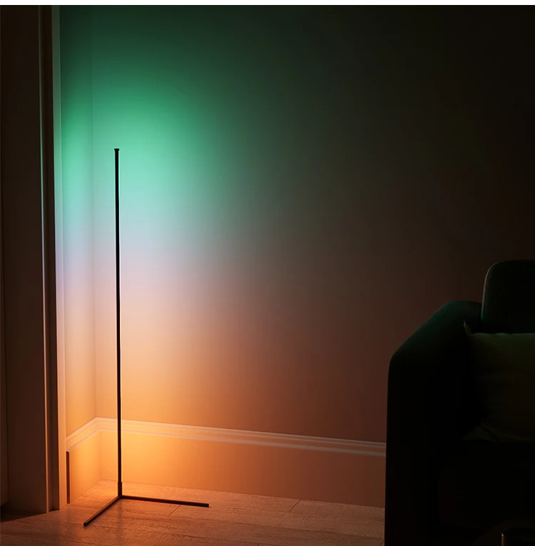 Modern Aluminum rgb floor lamp decorative led corner lamp multi light floor lamp