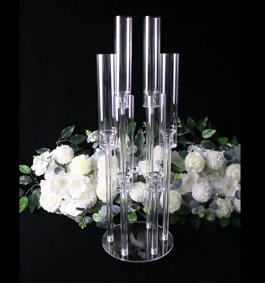 Clear Acrylic Candle Holder Centerpieces Wedding Acrylic Candle Holder Wedding Decoration Table