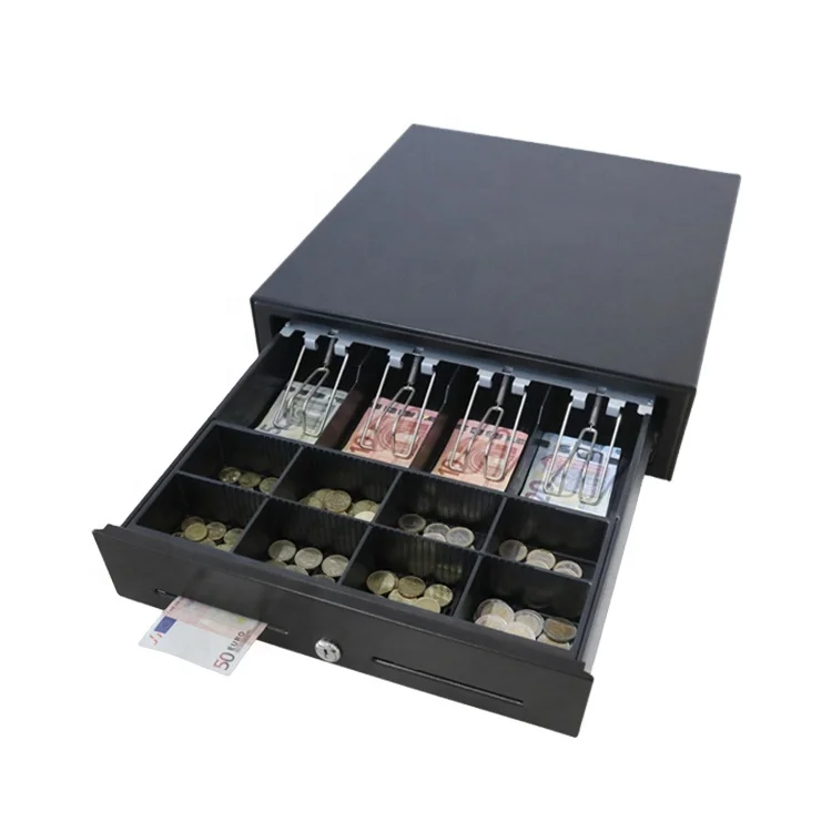 Electronic Metal Cash Box Standard Adjustable Drawer Dividers Duty Cash Register Cash Drawer
