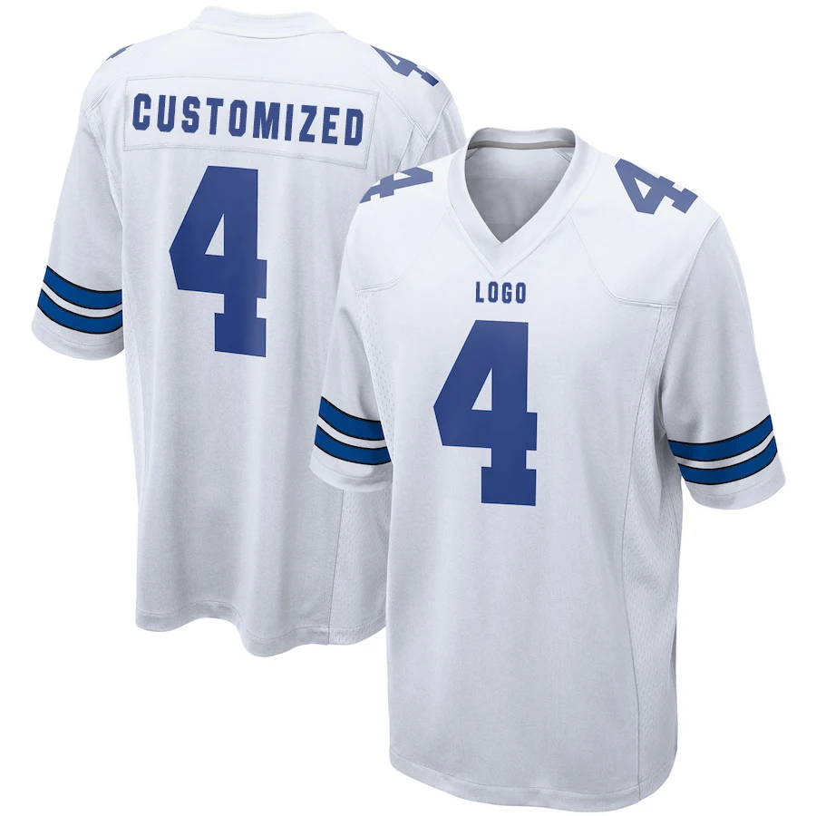 Shop Our 2024 Custom White #4 Cowboys Jersey Youth Jerseys