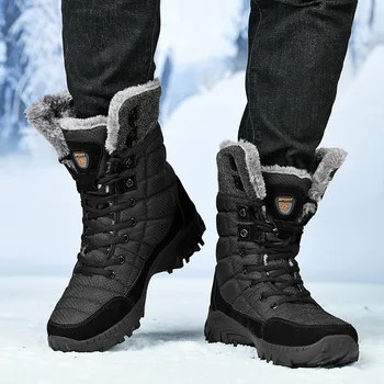 Outdoor Martin Boots Men's High-top Snow Shoes Waterproof Non-slip ...