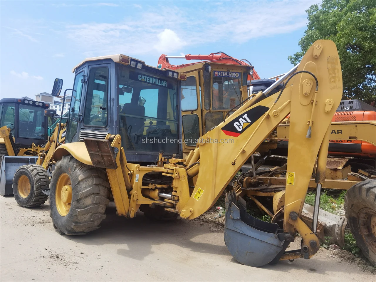 Paint Backhoe Original Paint Japan Caterpillar Backhoe Loader Second Hand CAT420F ...