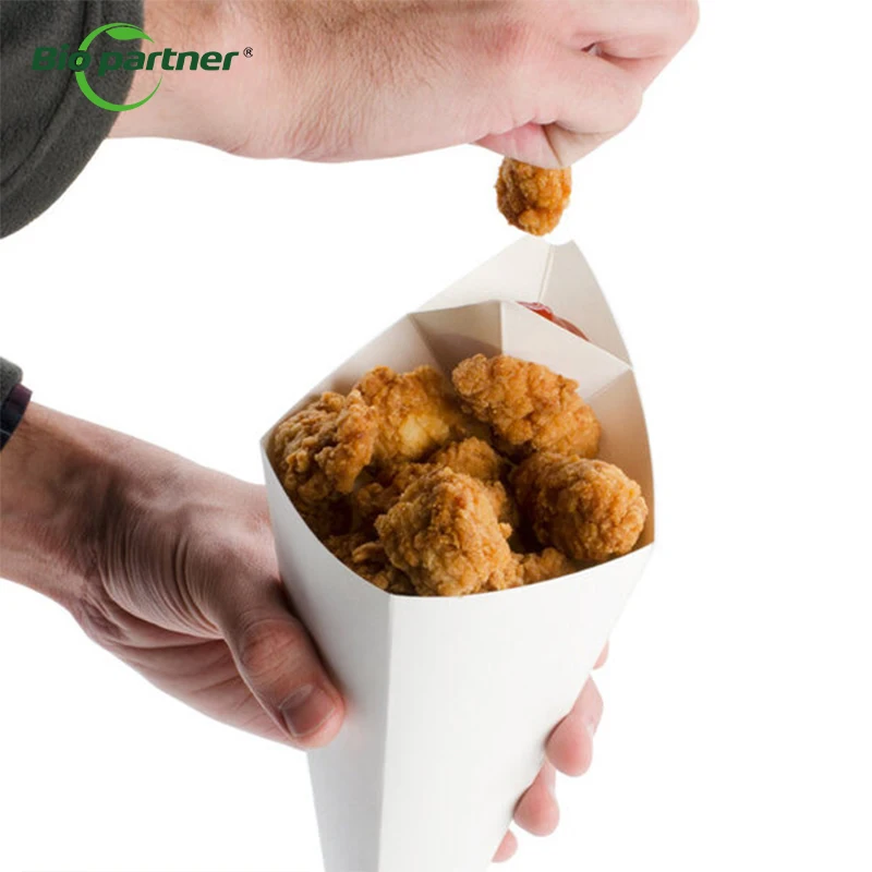 Churro Box Kraft Paper French Fries Cones Chips Fried Chicken Popcorn Nuggets Waffle Ketchup Dip Pocket