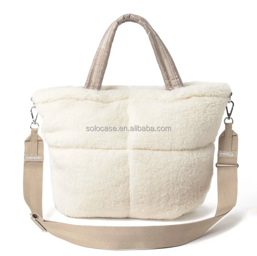 Faux Fur Shoulder Shopping Bag