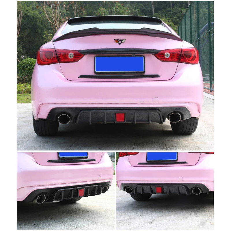 Carbon Fiber Car Body Kits Rear Bumper Lip Spoiler Diffuser For