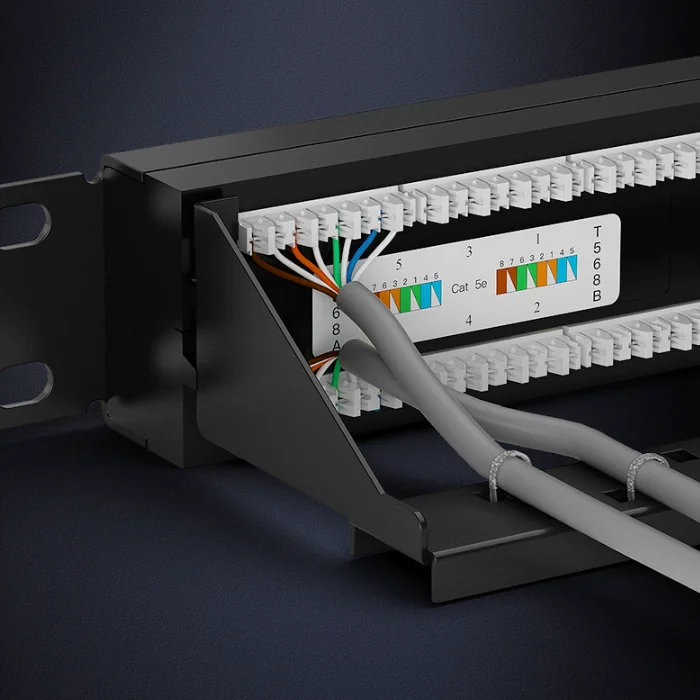 Патч-Панель RJ45 48 портов 24 порта Cat6 cat5e cat6a keystone jack черная