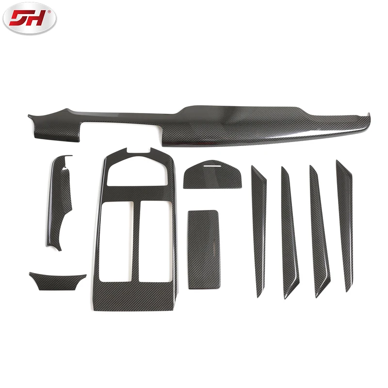 For 2017-up Maserati Quattroporte M156 10pcs carbon fiber interior dashboard panel trims paste type new model