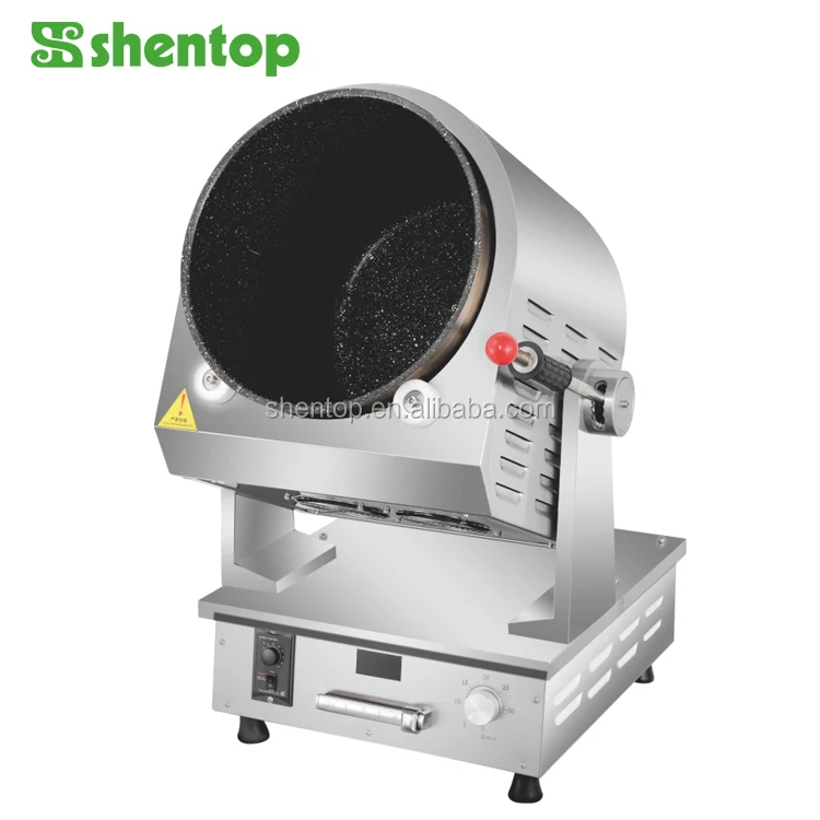 Vertical Rotating Wok Machine Big Capacity  Robot Cooking Drum 2pots 3 Pots Automatic Wok Cooking
