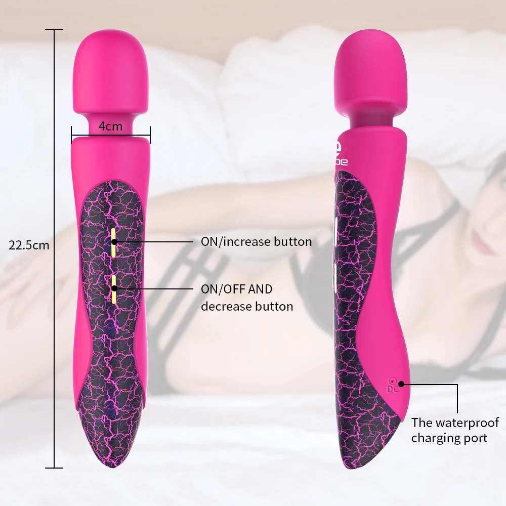 New Arrival 10 Speed Inductive Touch LED Magic Vibrator Massager Wand Sex Av Vibrator Adult Sex Toys Woman Vibrator