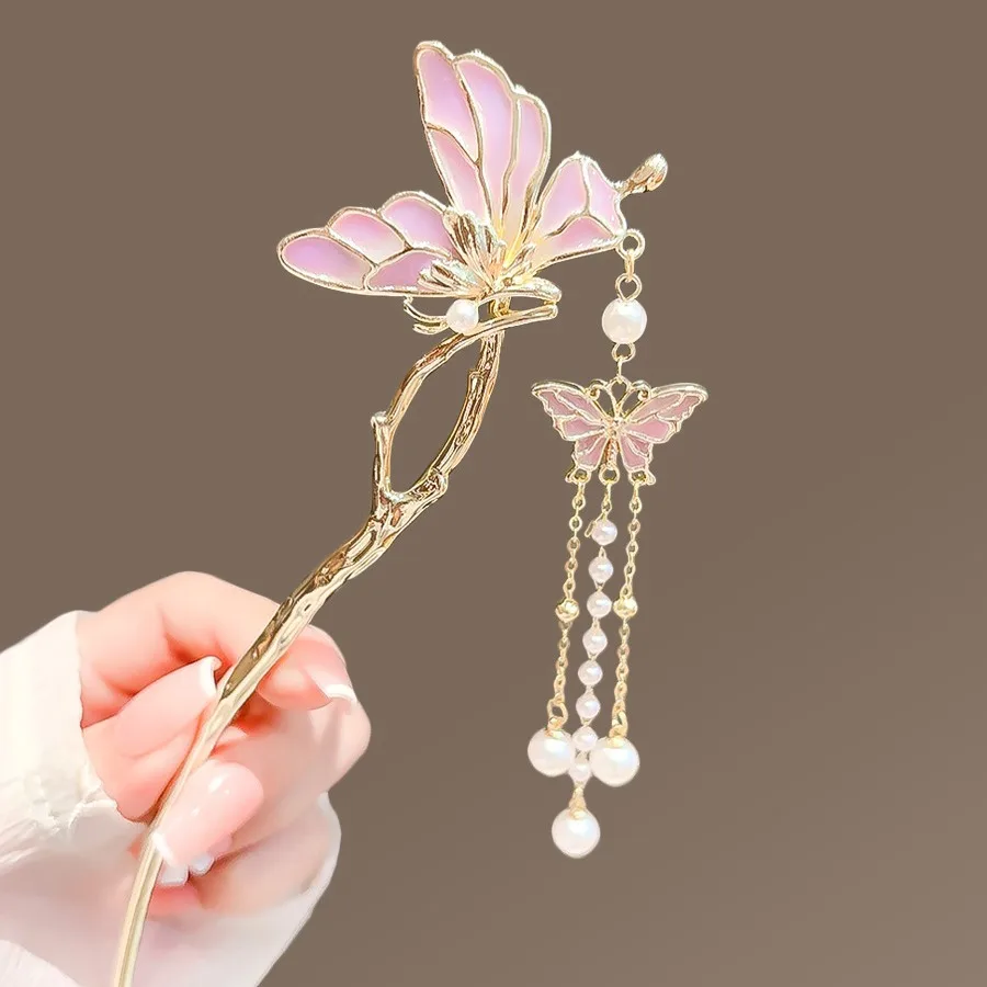 Металлическая заколка для волос в китайском стиле