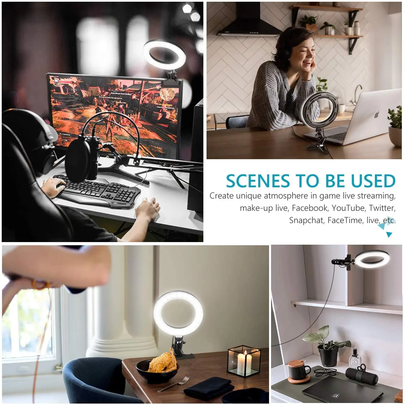 Selfie Ring Light For Laptop Computer Desktop Youtube,Ring Lamp Video