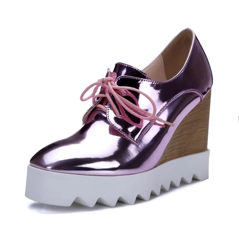 Fashionable Bright Glossy Lace-up Anti 