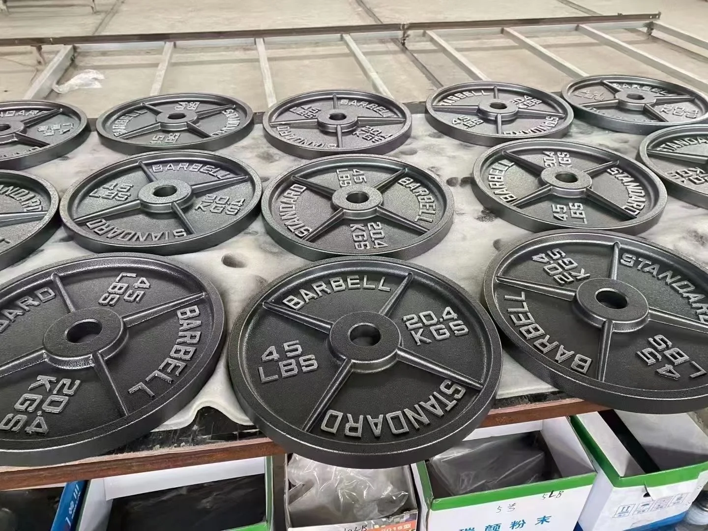 Gym Standard Workout Muscle Workout Weighted Black Weight Lifting Weight Plates Cast Iron Dumbbell Barbell Plates